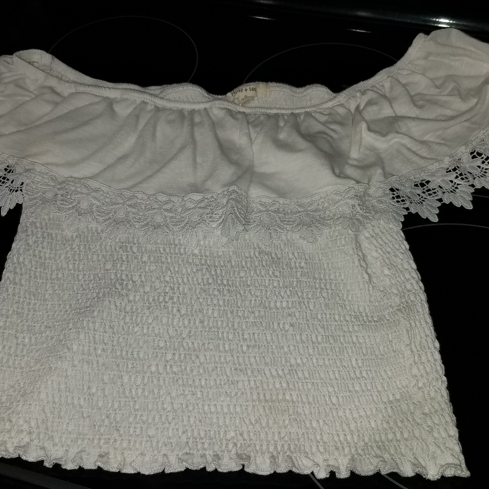 White Crop Top - Picture 2 of 2